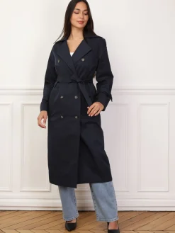 Best La Modeuse Trench mi-long à ceinture BleuMarine