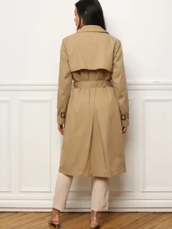 Best La Modeuse Trench mi-long avec ceinture Taupe