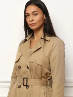 Best La Modeuse Trench mi-long avec ceinture Taupe