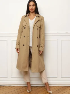 Best La Modeuse Trench mi-long avec ceinture Taupe