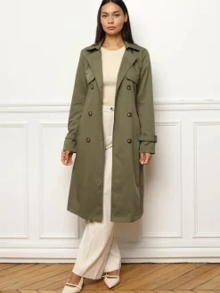Sale La Modeuse Trench mi-long avec ceinture Kaki