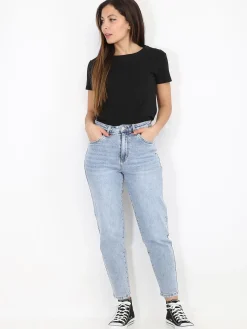 Discount La Modeuse T-shirt basique à col rond Noir