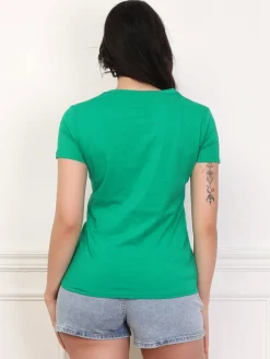 Best La Modeuse T-shirt basique à col rond Vert