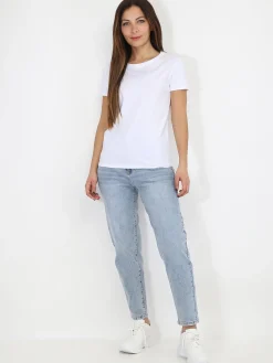 New La Modeuse T-shirt basique à col rond Blanc
