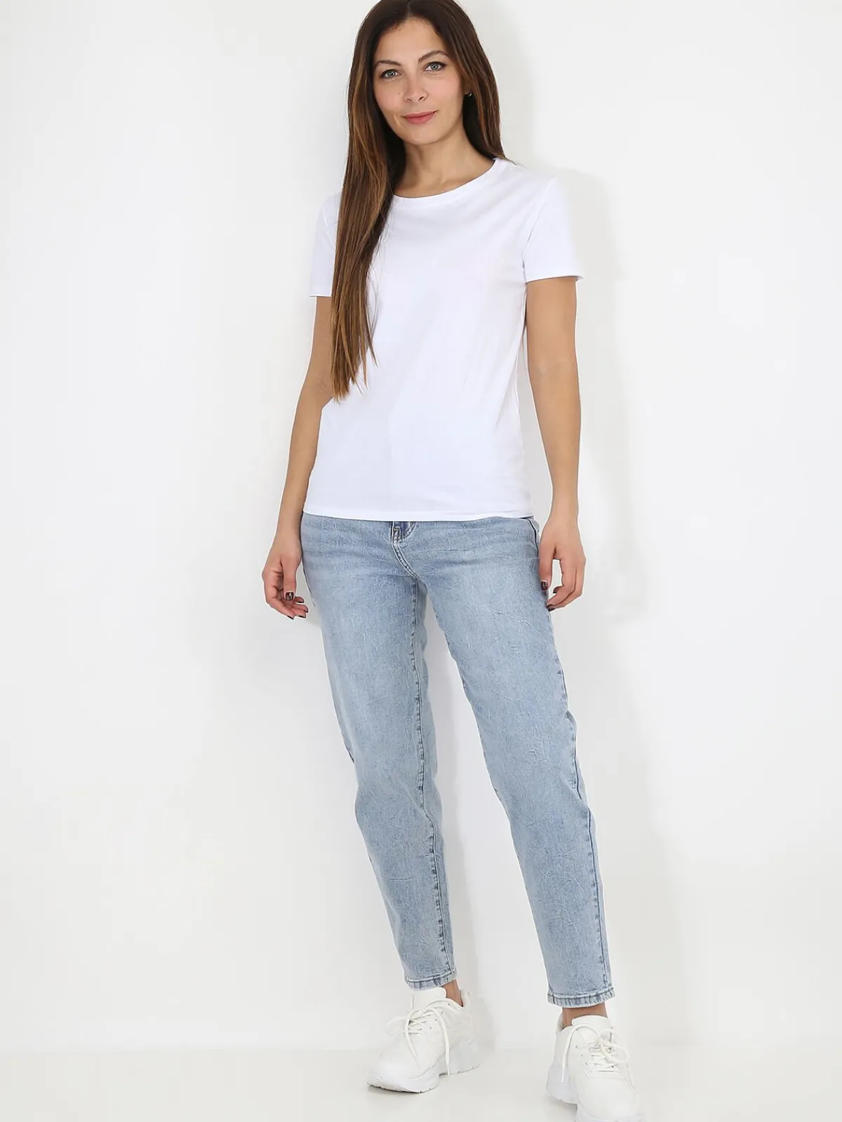 New La Modeuse T-shirt basique à col rond Blanc