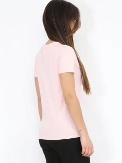 Online La Modeuse T-shirt basique à col V Rose