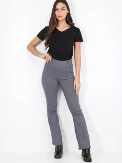 La Modeuse T-shirt basique à col V Noir