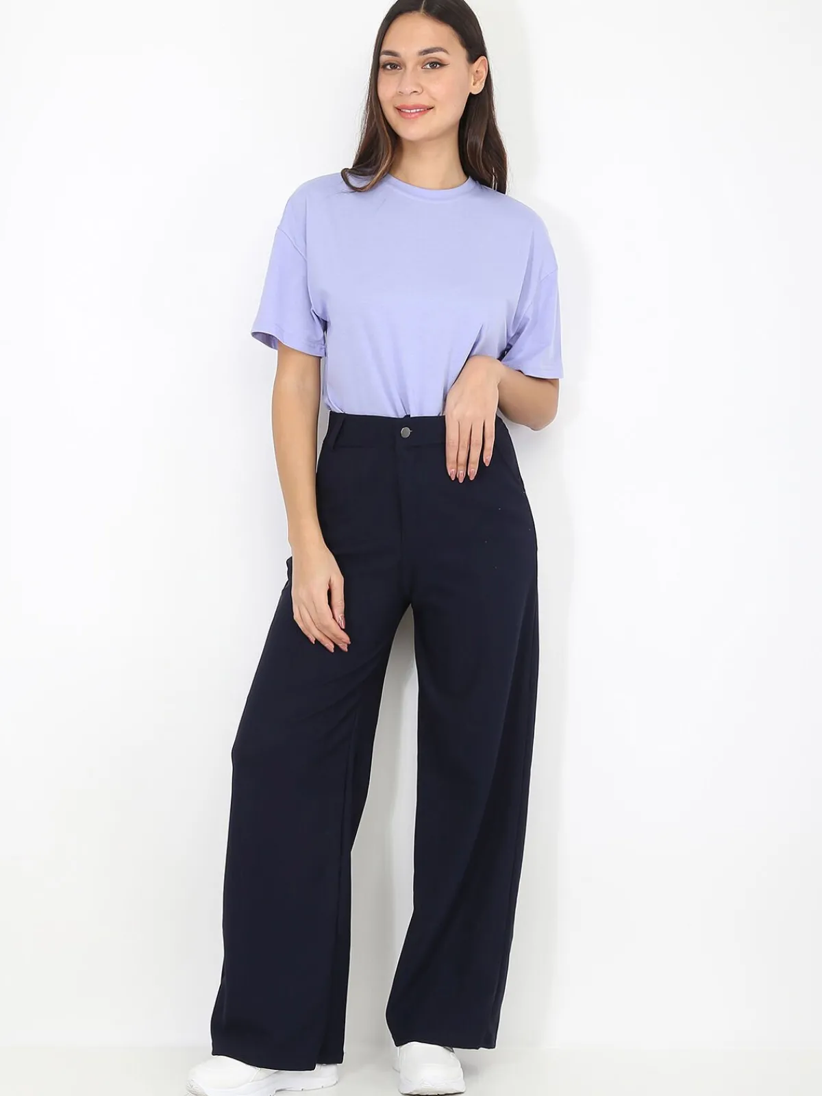 Outlet La Modeuse T-shirt en coton Violetclair