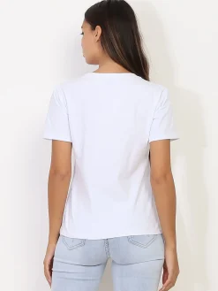 New La Modeuse T-shirt glace et perles Blanc