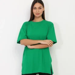 Best La Modeuse T-shirt oversize fendu sur les côtés Vert
