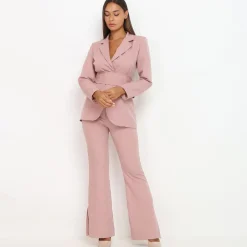 La Modeuse Veste blazer à nouer VieuxRose