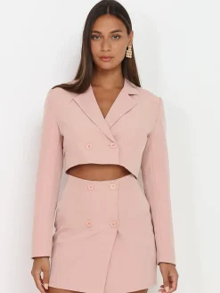 New La Modeuse Veste blazer cropped Roseclair