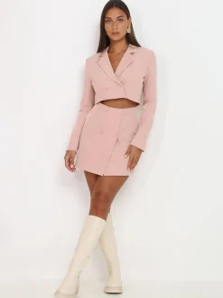 New La Modeuse Veste blazer cropped Roseclair