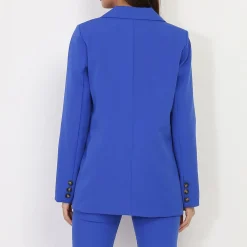 Hot La Modeuse Veste blazer oversize Bleu