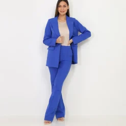 Hot La Modeuse Veste blazer oversize Bleu