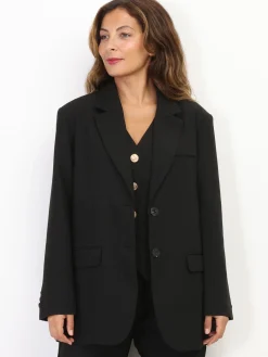 New La Modeuse Veste de costume oversize Noir