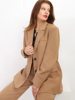 Clearance La Modeuse Veste de costume oversize Camel
