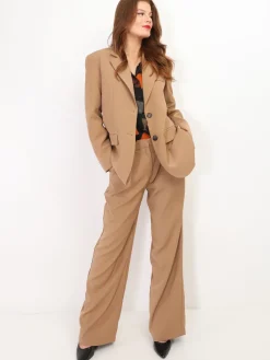 Clearance La Modeuse Veste de costume oversize Camel