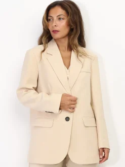 New La Modeuse Veste de costume oversize Beige