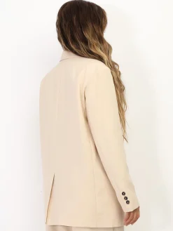 New La Modeuse Veste de costume oversize Beige