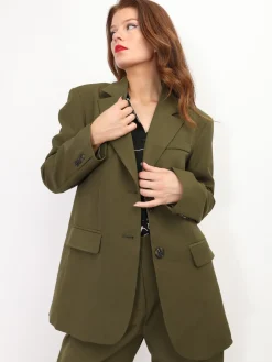 La Modeuse Veste de costume oversize Kaki