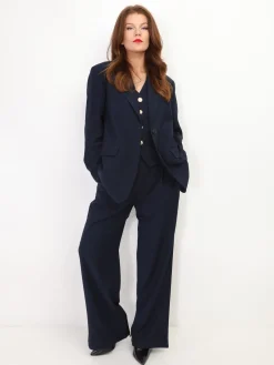 Outlet La Modeuse Veste de costume oversize BleuMarine