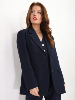 Outlet La Modeuse Veste de costume oversize BleuMarine