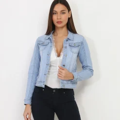 Best La Modeuse Veste en jean Bleu