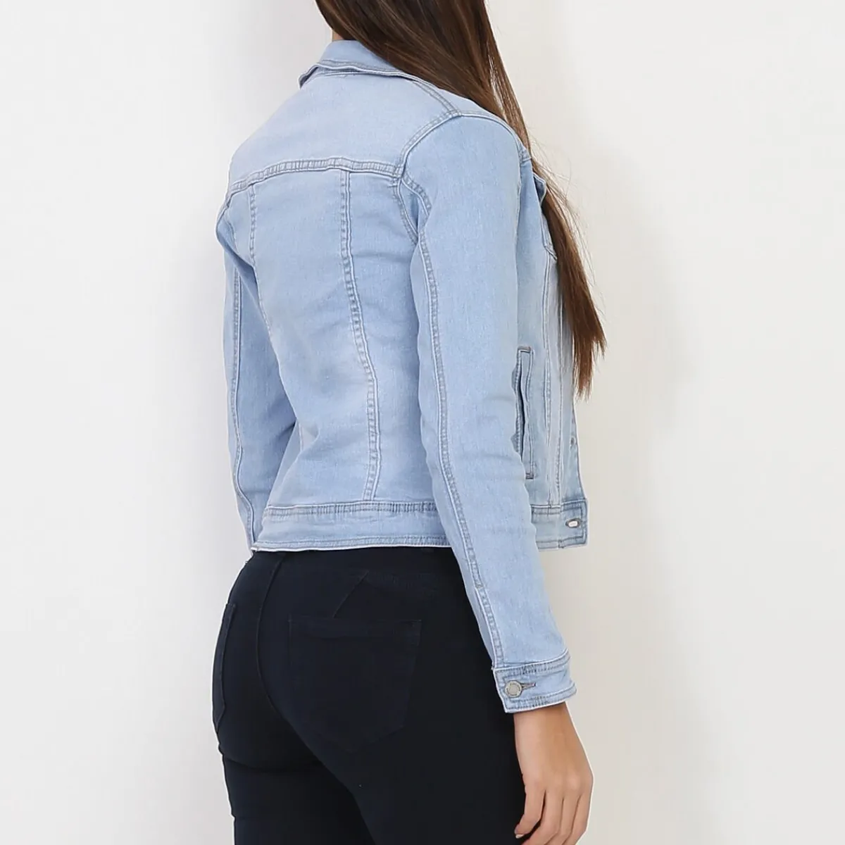 Best La Modeuse Veste en jean Bleu