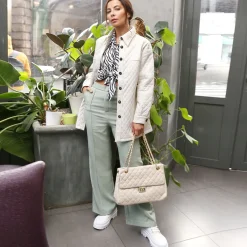 Outlet La Modeuse Veste surchemise matelassée Blanc