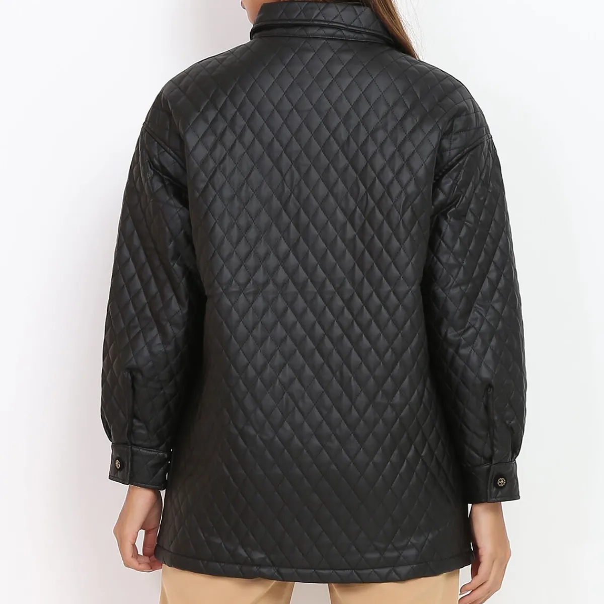 Best La Modeuse Veste surchemise matelassée Noir