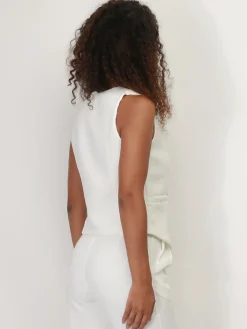 Discount La Modeuse Veston cintré à boutons Blanc
