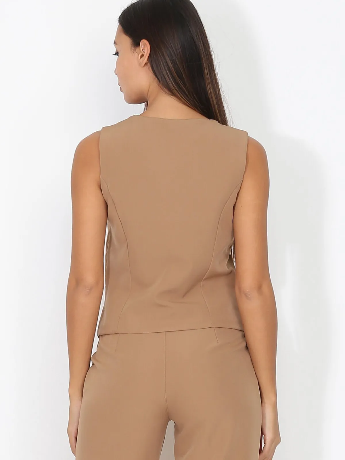 Clearance La Modeuse Veston cintré à boutons Camel