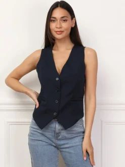 New La Modeuse Veston cintré à boutons BleuMarine