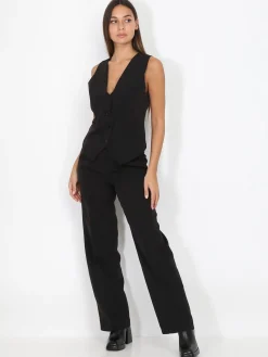 Online La Modeuse Veston cintré à boutons Noir