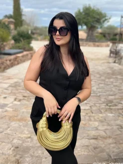 Online La Modeuse Veston cintré à boutons Noir