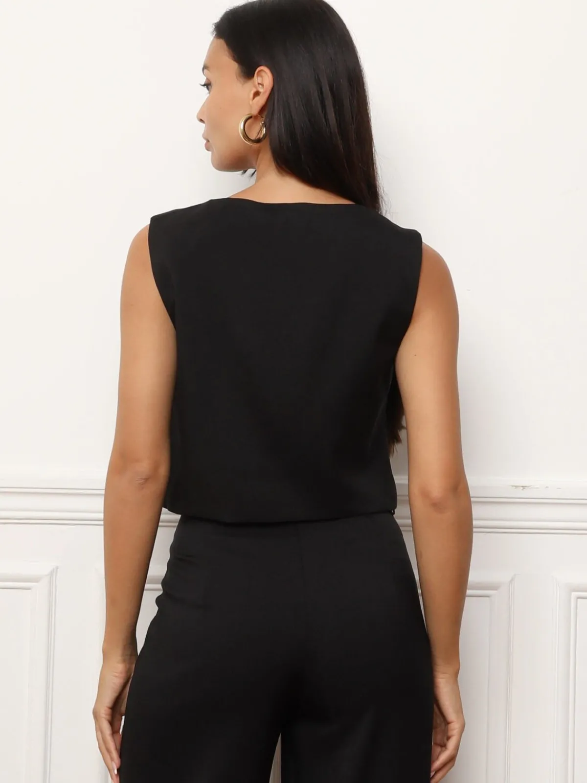 Outlet La Modeuse Veston court à boutons marbrés Noir